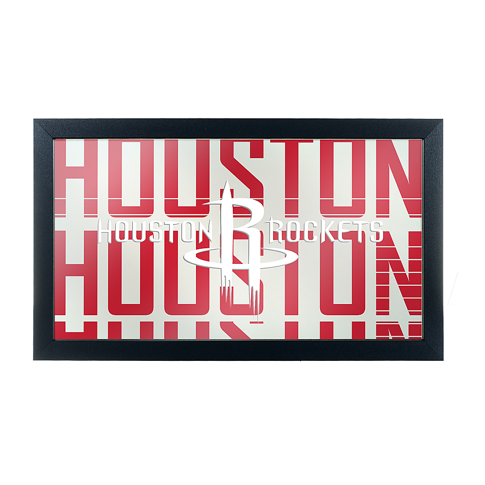 Houston Rockets NBA City Framed Bar Mirror - Red, White