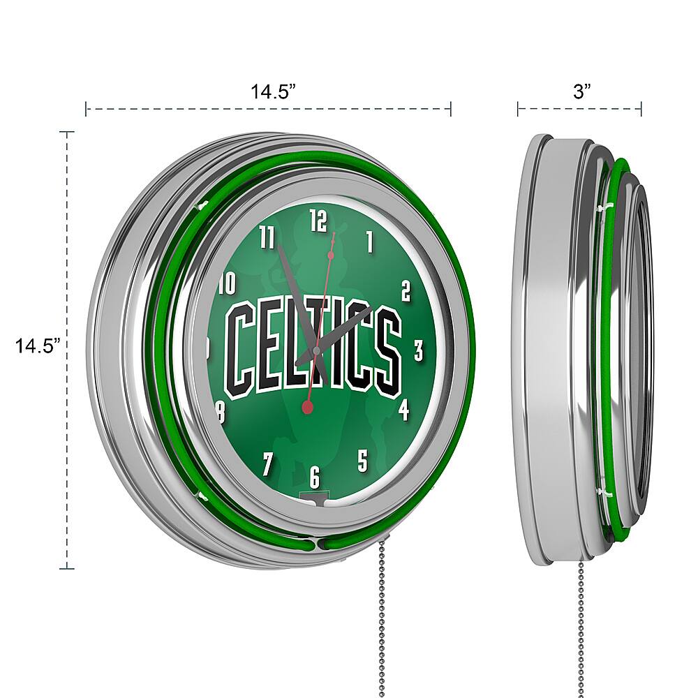 Boston Celtics NBA Chrome Double Ring buy Neon Clock