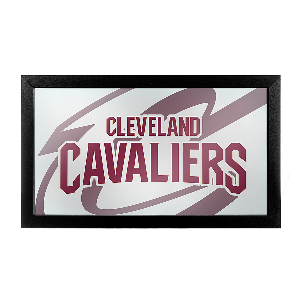 Cleveland Cavaliers NBA Fade Framed Bar Mirror - Wine, Gold