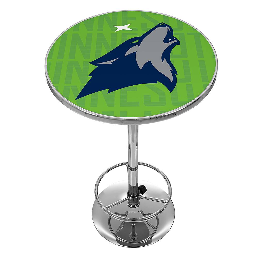 Minnesota Timberwolves NBA City Chrome Pub Table - Aurora Green, Blue, Silver