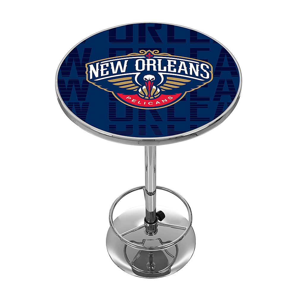 New Orleans Pelicans NBA City Chrome Pub Table - Navy Blue, White, Gold, Red