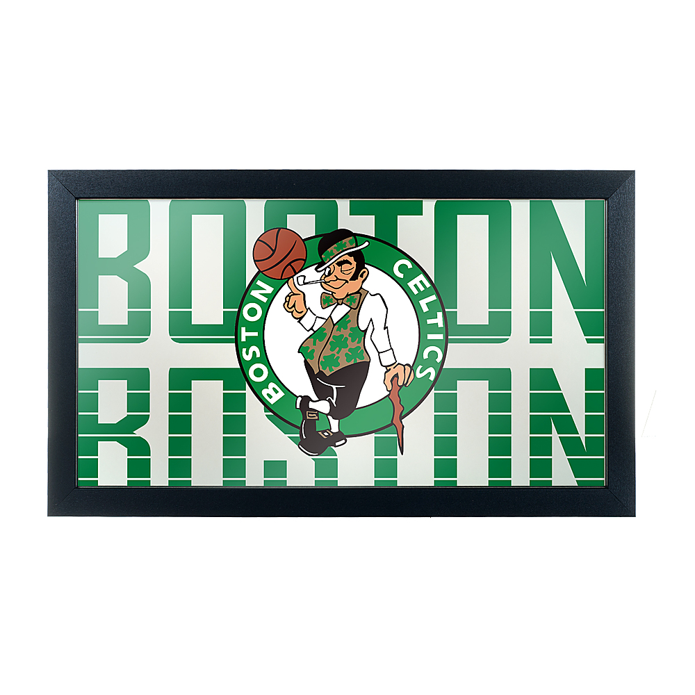 Boston Celtics NBA City Framed Bar Mirror - Green, Black, White