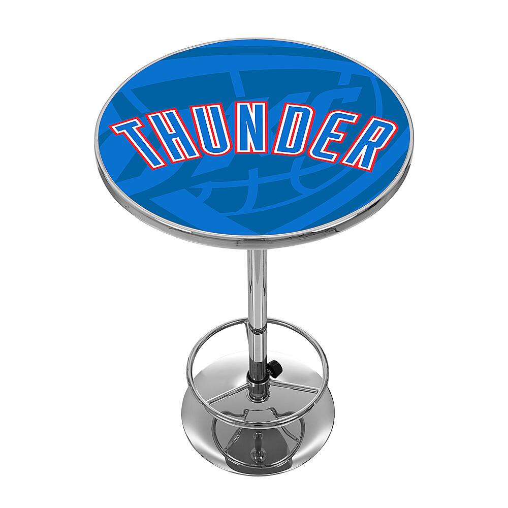 Oklahoma City Thunder NBA Fade Chrome Pub Table - Blue, Red, White