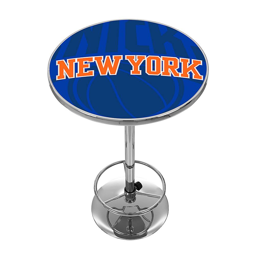 New York Knicks NBA Fade Chrome Pub Table - Blue, Orange, White