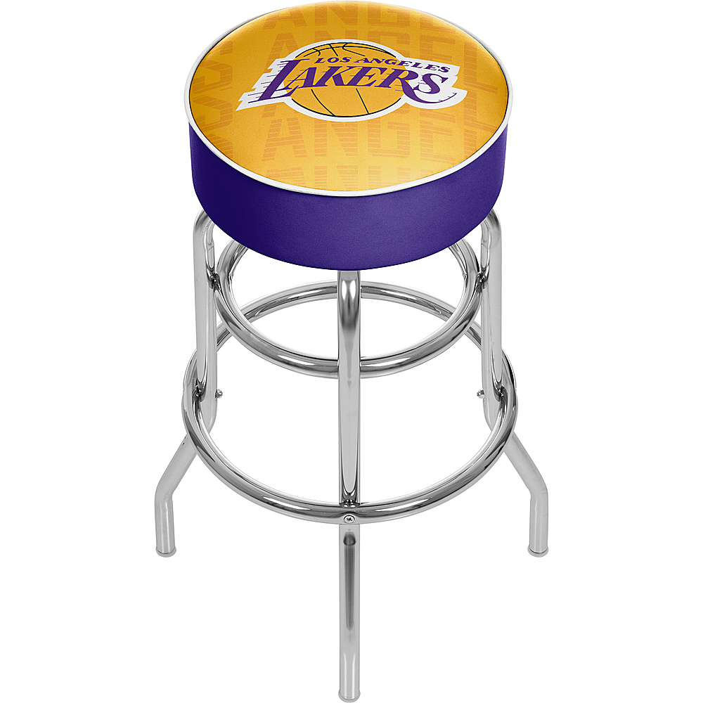Los Angeles Lakers NBA City Padded Swivel Bar Stool - Gold, Purple
