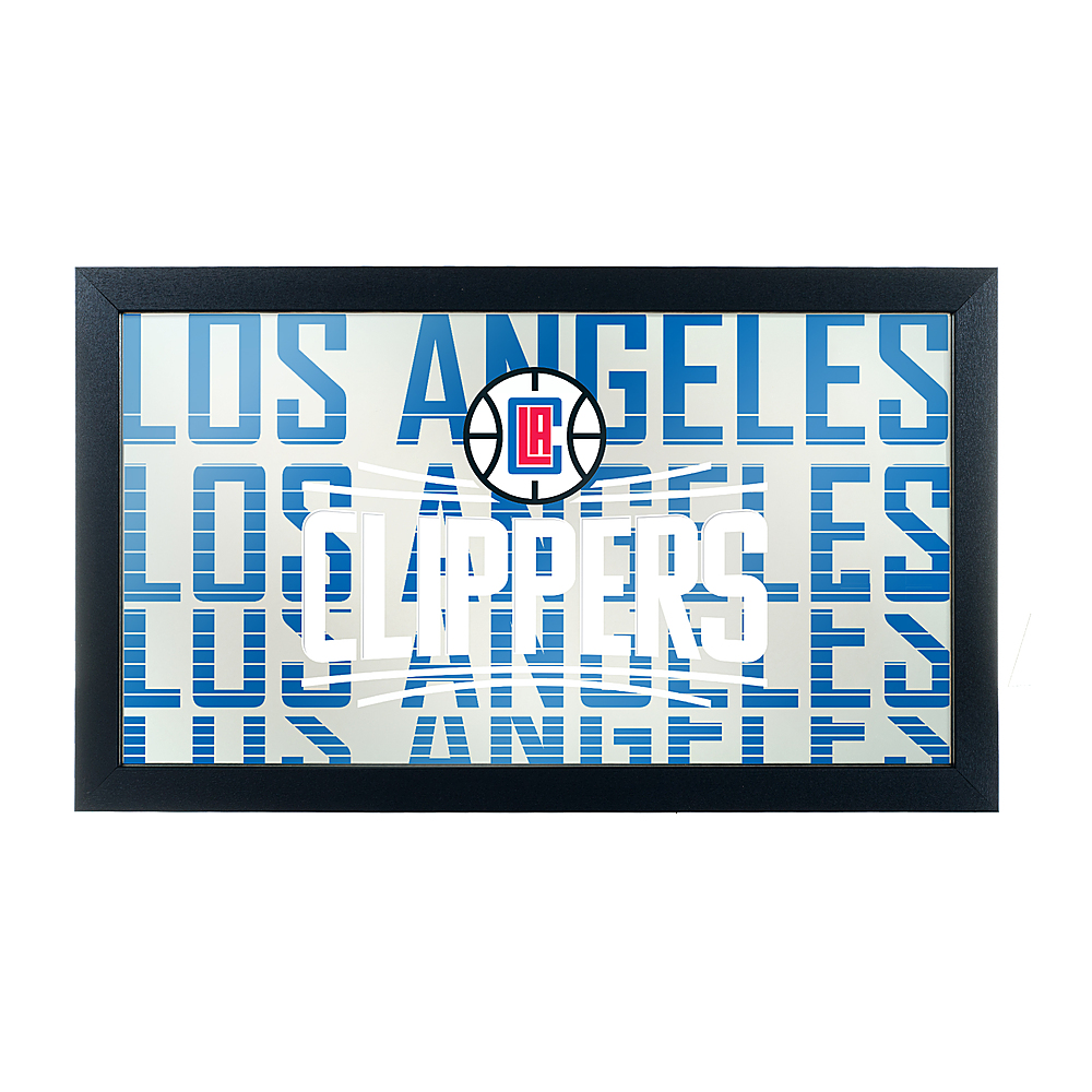 Los Angeles Clippers NBA City Framed Bar Mirror - Red, Blue, White