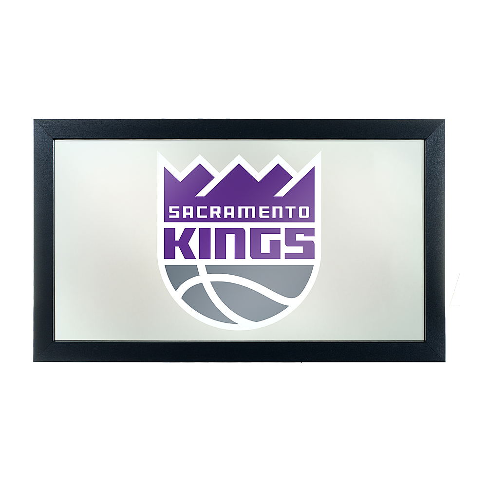 Sacramento Kings NBA Fade Framed Bar Mirror - Purple, White, Gray