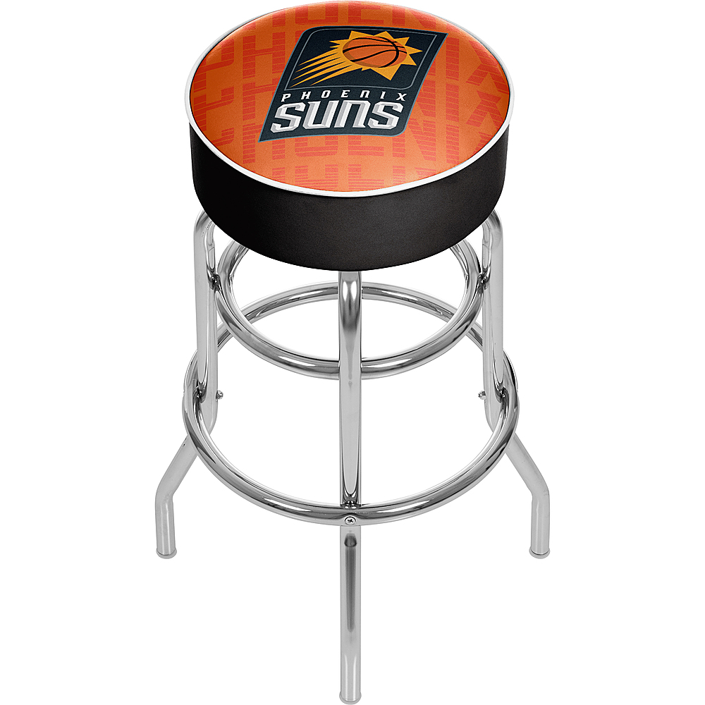 Phoenix Suns NBA City Padded Swivel Bar Stool - Orange, Black, Gray, Yellow