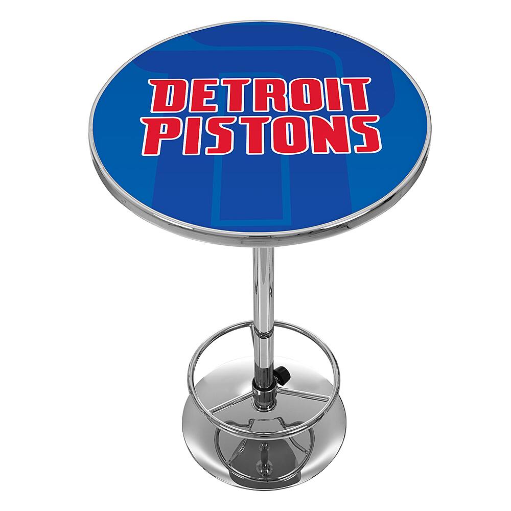 Detroit Pistons NBA Fade Chrome Pub Table - Blue, Red