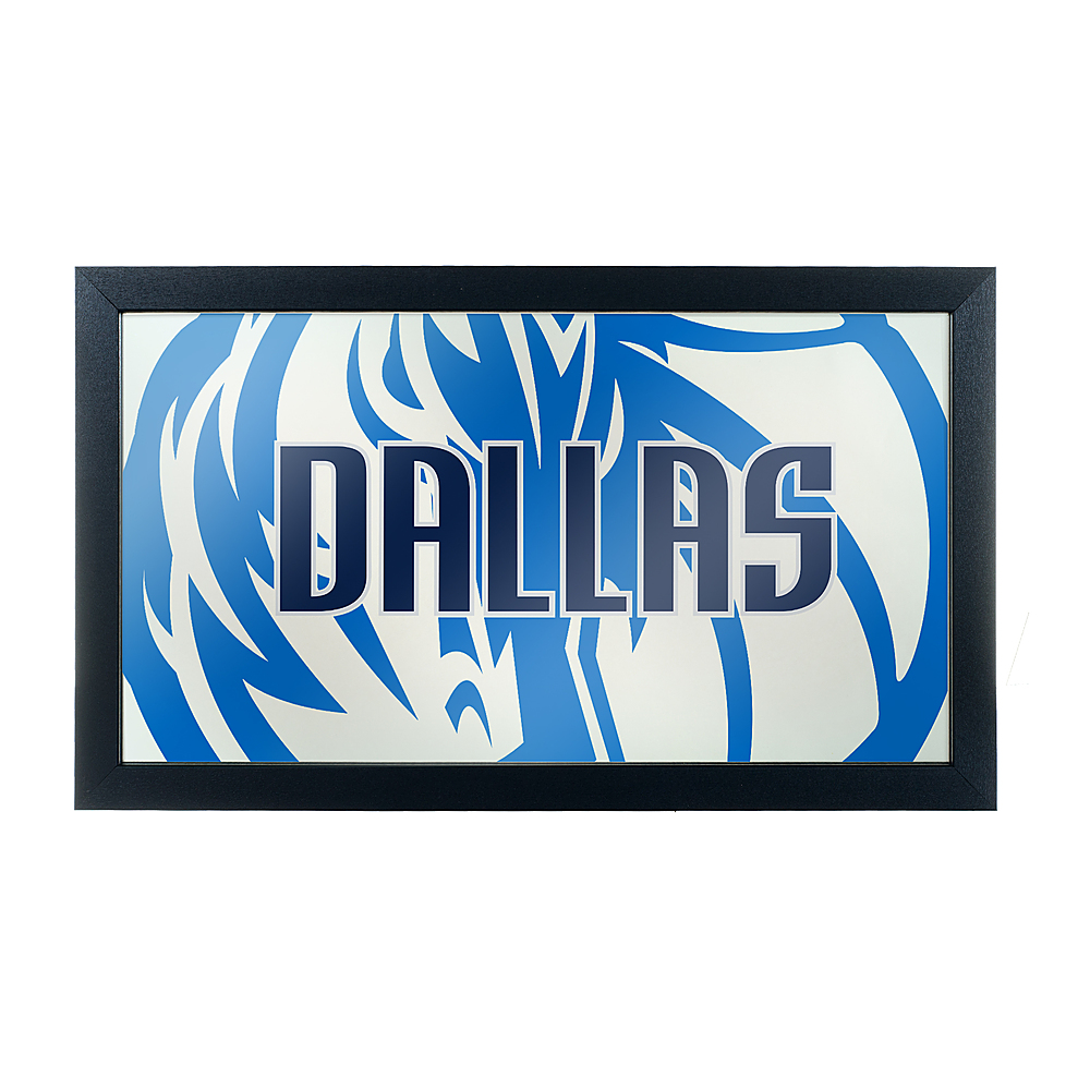 Dallas Mavericks NBA Fade Framed Bar Mirror - Royal Blue, Black