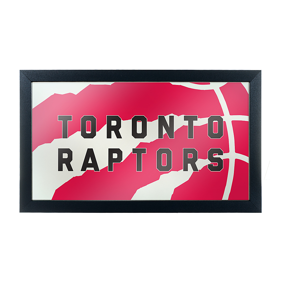 Toronto Raptors NBA Fade Framed Bar Mirror - Red, Black