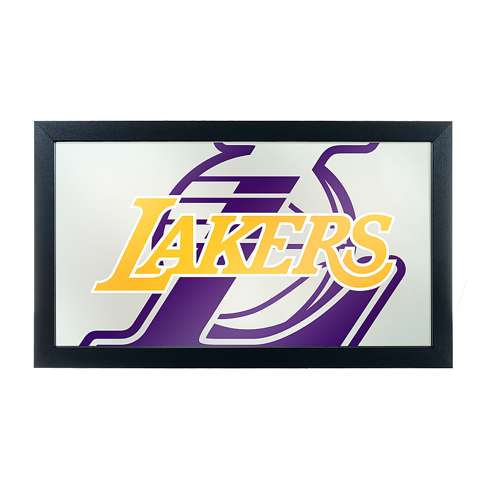 L.A. Lakers NBA Fade Framed Bar Mirror - Purple, Gold