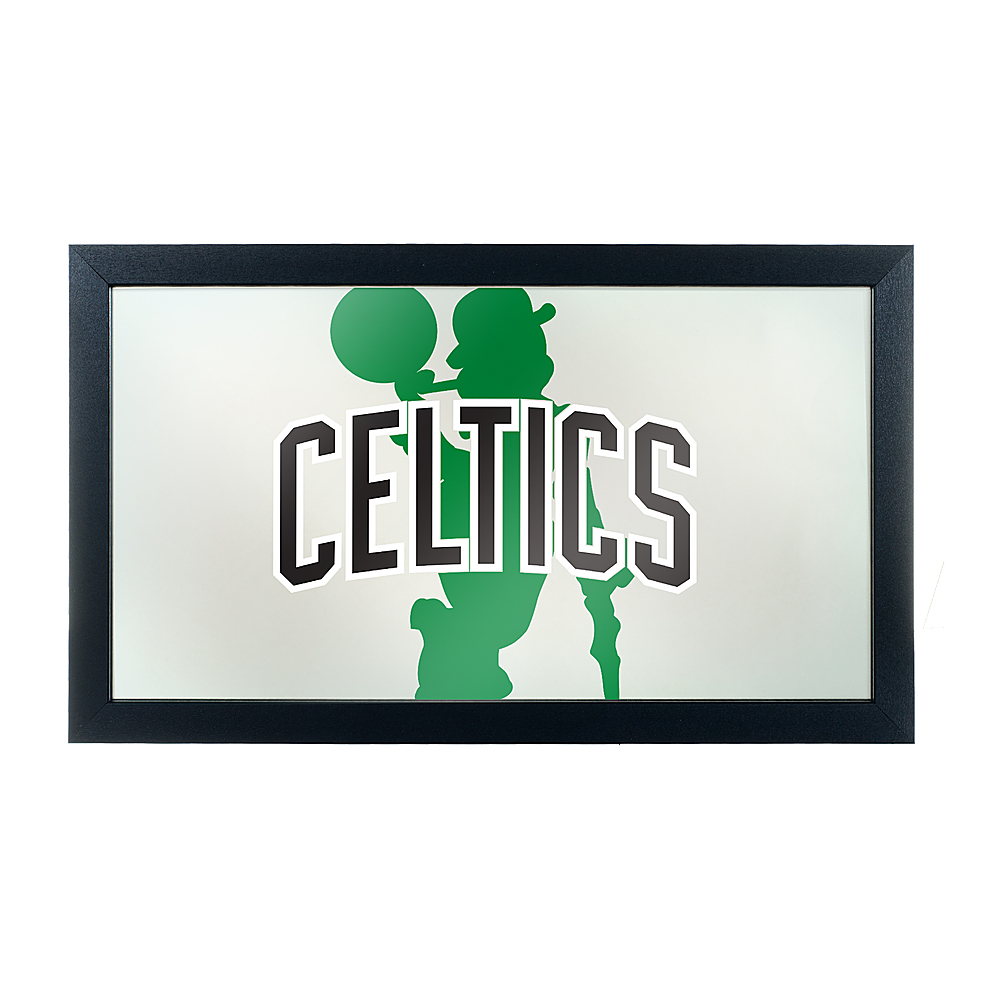 Boston Celtics NBA Fade Framed Bar Mirror - Green, Black, White
