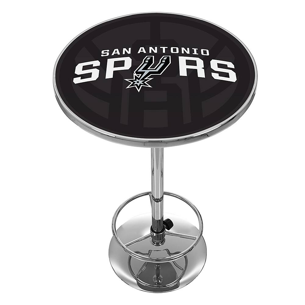 San Antonio Spurs NBA Fade Chrome Pub Table - Black, Silver