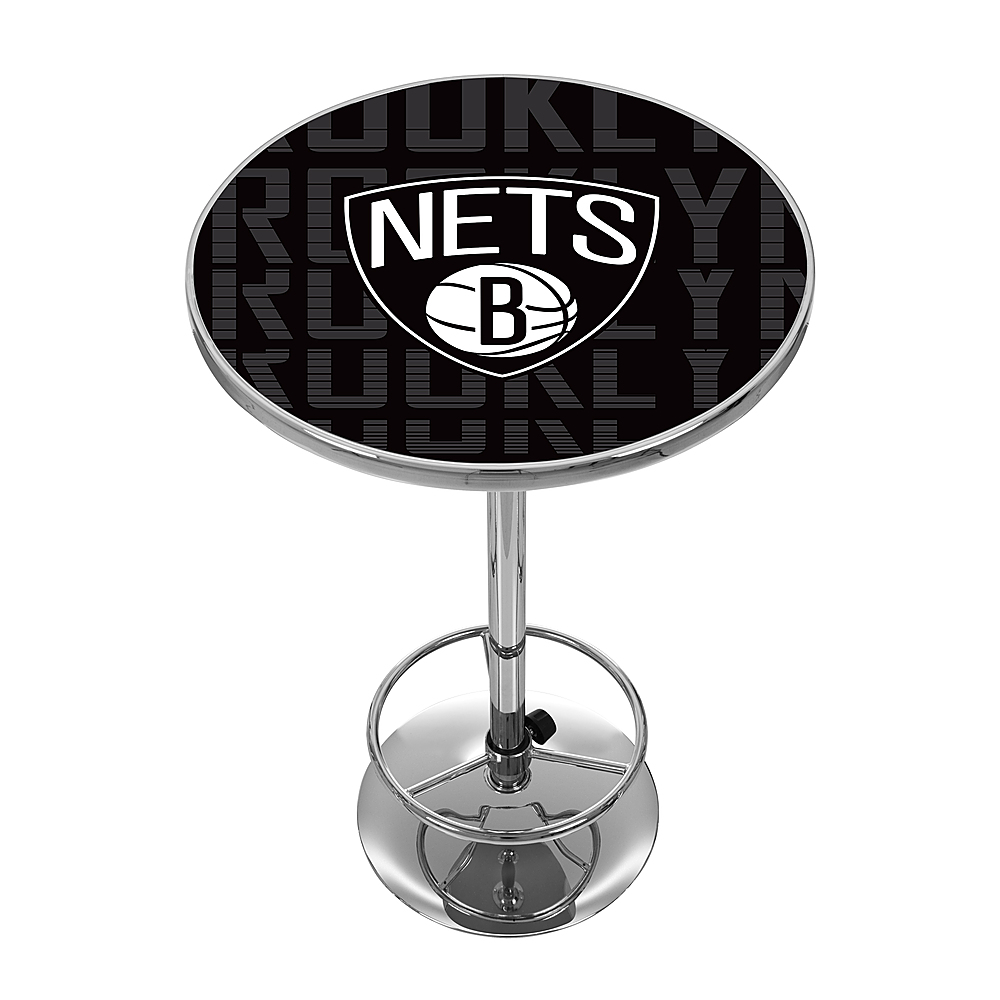 Brooklyn Nets NBA City Chrome Pub Table - Black, White