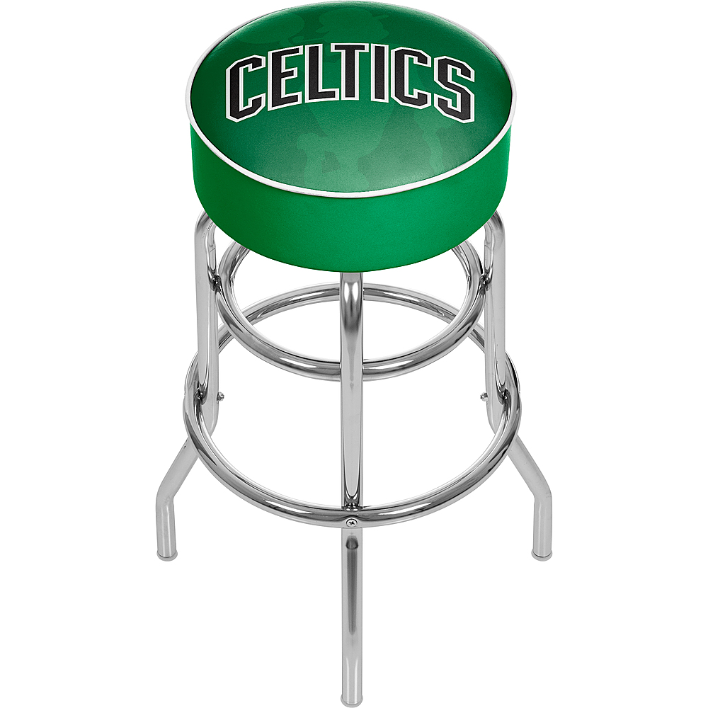 Boston Celtics NBA Fade Padded Swivel Bar Stool - Green, Black, White