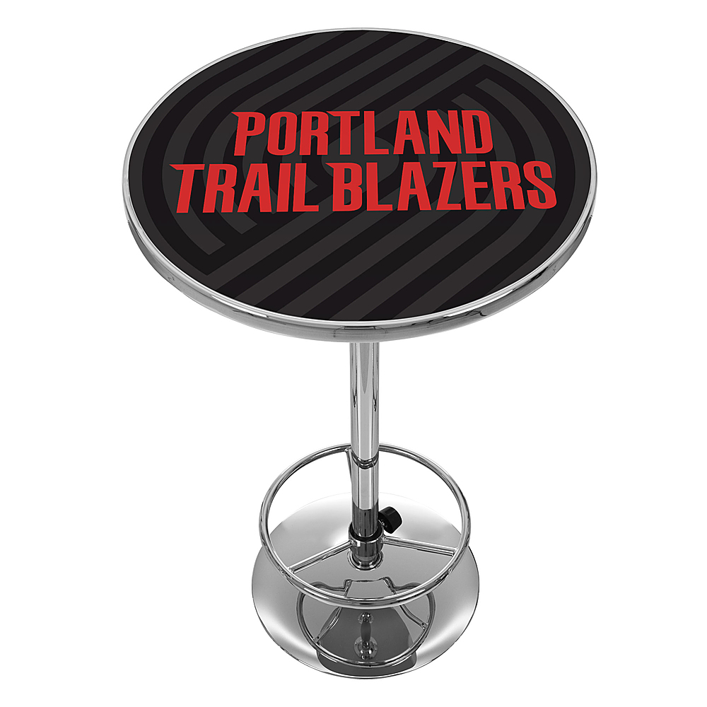 Portland Trail Blazers NBA Fade Chrome Pub Table - Black, Red, Gray