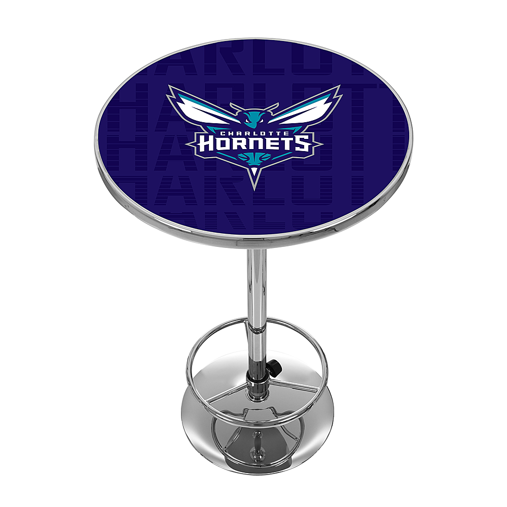 Charlotte Hornets NBA City Chrome Pub Table - Dark Purple, Teal, White