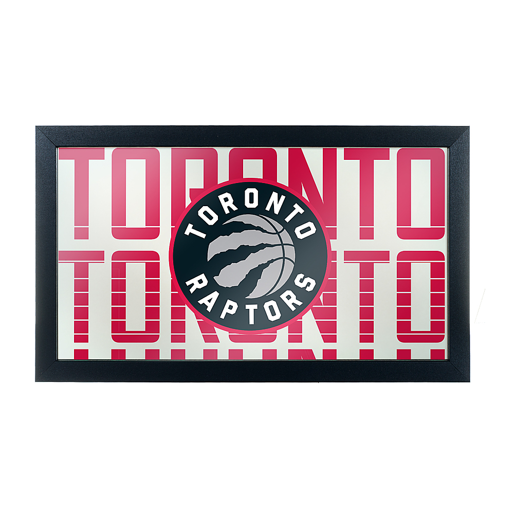 Toronto Raptors NBA City Framed Bar Mirror - Red, Black, Silver, White