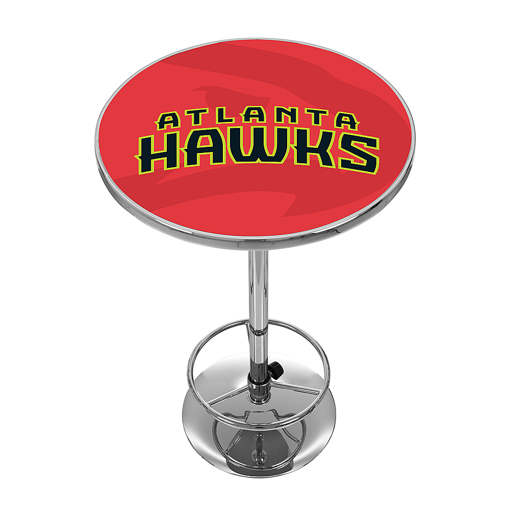 Atlanta Hawks NBA Fade Chrome Pub Table - Red, Black, Yellow