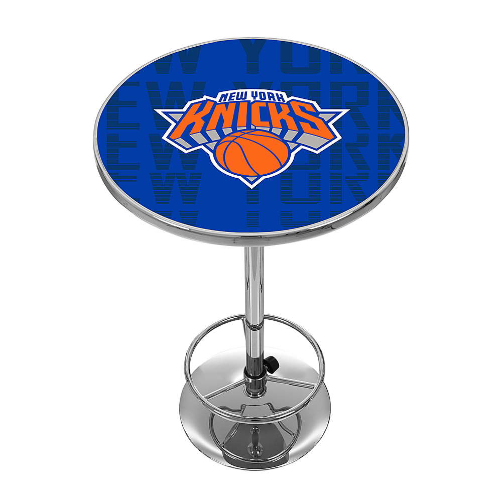 New York Knicks NBA City Chrome Pub Table - Blue, Orange, Silver