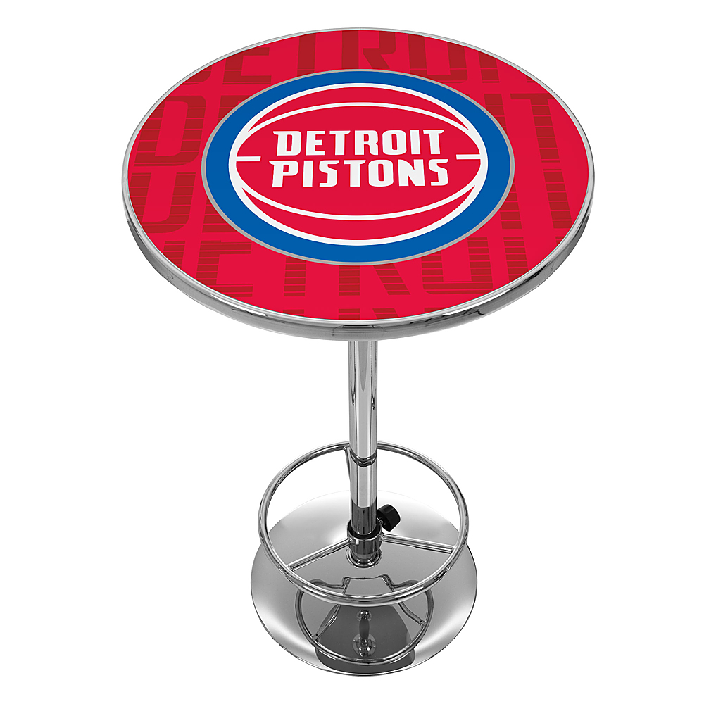 Detroit Pistons NBA City Chrome Pub Table - Red, White, Blue