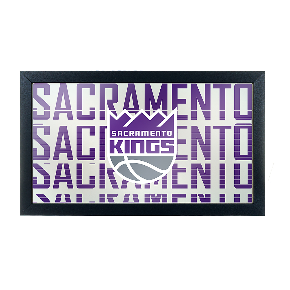 Sacramento Kings NBA City Framed Bar Mirror - Purple, Slate Gray