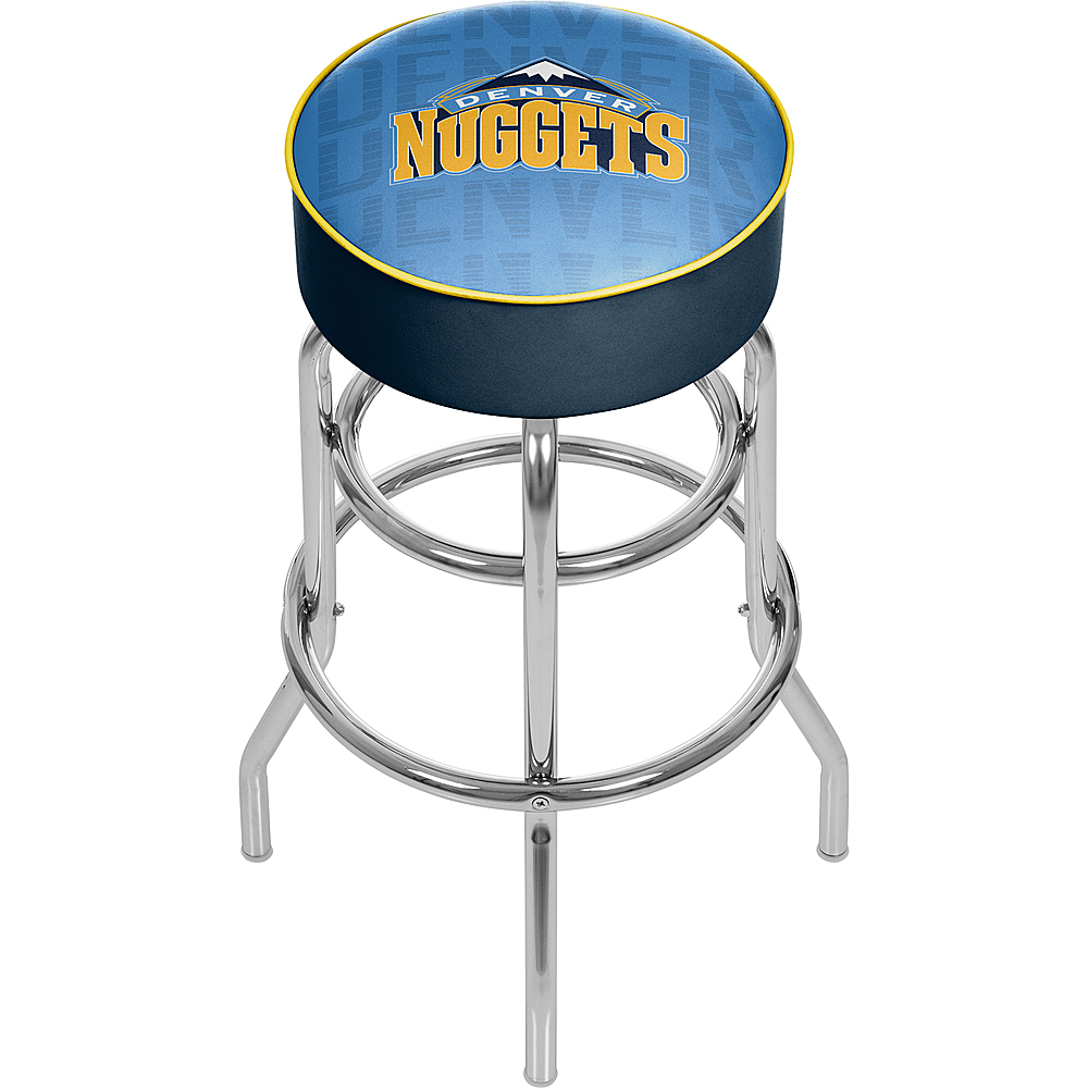 Denver Nuggets NBA City Padded Swivel Bar Stool - Powder Blue, Yellow