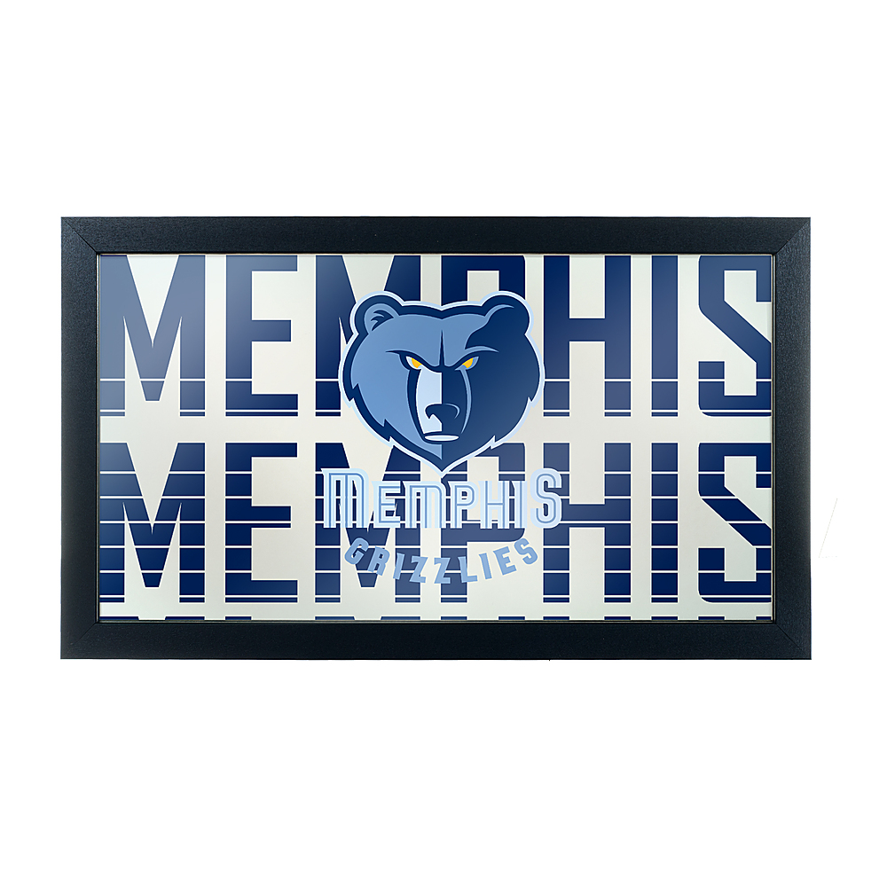 Memphis Grizzlies NBA City Framed Bar Mirror - Memphis Midnight Blue, Smoke Blue
