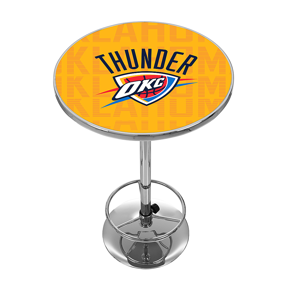 Oklahoma City Thunder NBA City Chrome Pub Table - Yellow, Navy Blue, Orange, Thunder Blue, White