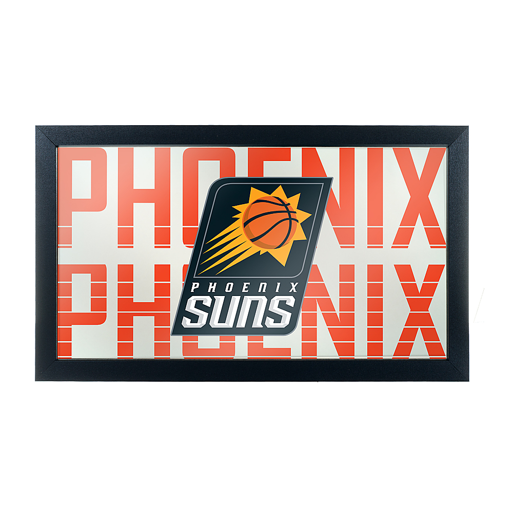Phoenix Suns NBA City Framed Bar Mirror - Orange, Black, Gray, Yellow