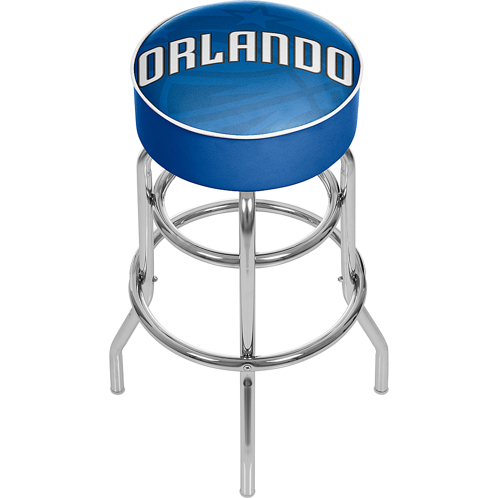 Orlando Magic NBA Fade Padded Swivel Bar Stool - Blue, Black, Silver