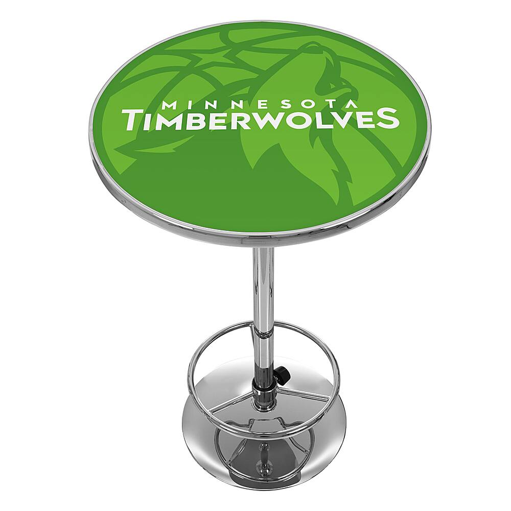 Minnesota Timberwolves NBA Fade Chrome Pub Table - Aurora Green, White