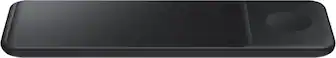 Front. Samsung - Wireless Charger Pad Trio - Black.