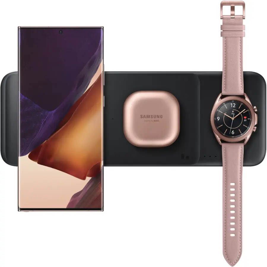 Alt View 16. Samsung - Wireless Charger Pad Trio - Black.