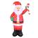 Angle. Novelty Lights - 7’ Inflatable Swirling Lights Santa with Candy Cane - Red.