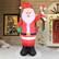 Front. Novelty Lights - 7’ Inflatable Swirling Lights Santa with Candy Cane - Red.