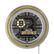 Alt View 12. NHL - Boston Bruins Watermark Chrome Double Ring Neon Clock - Black, Gold, White.