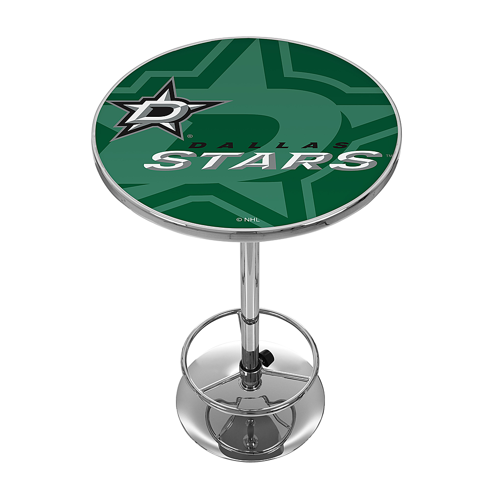 Dallas Stars NHL Watermark Chrome Pub Table - Victory Green, Black, Silver