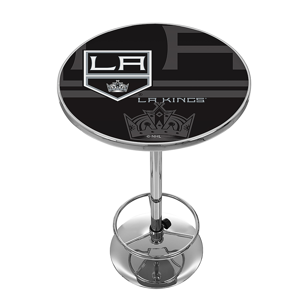 Los Angeles Kings NHL Watermark Chrome Pub Table - Silver, Black, White