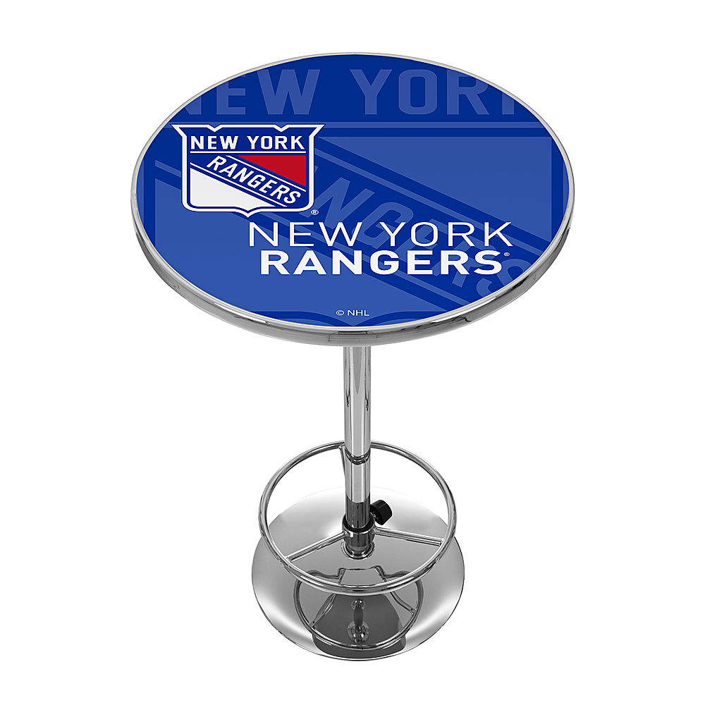 New York Rangers NHL Watermark Chrome Pub Table - Blue, Red, White