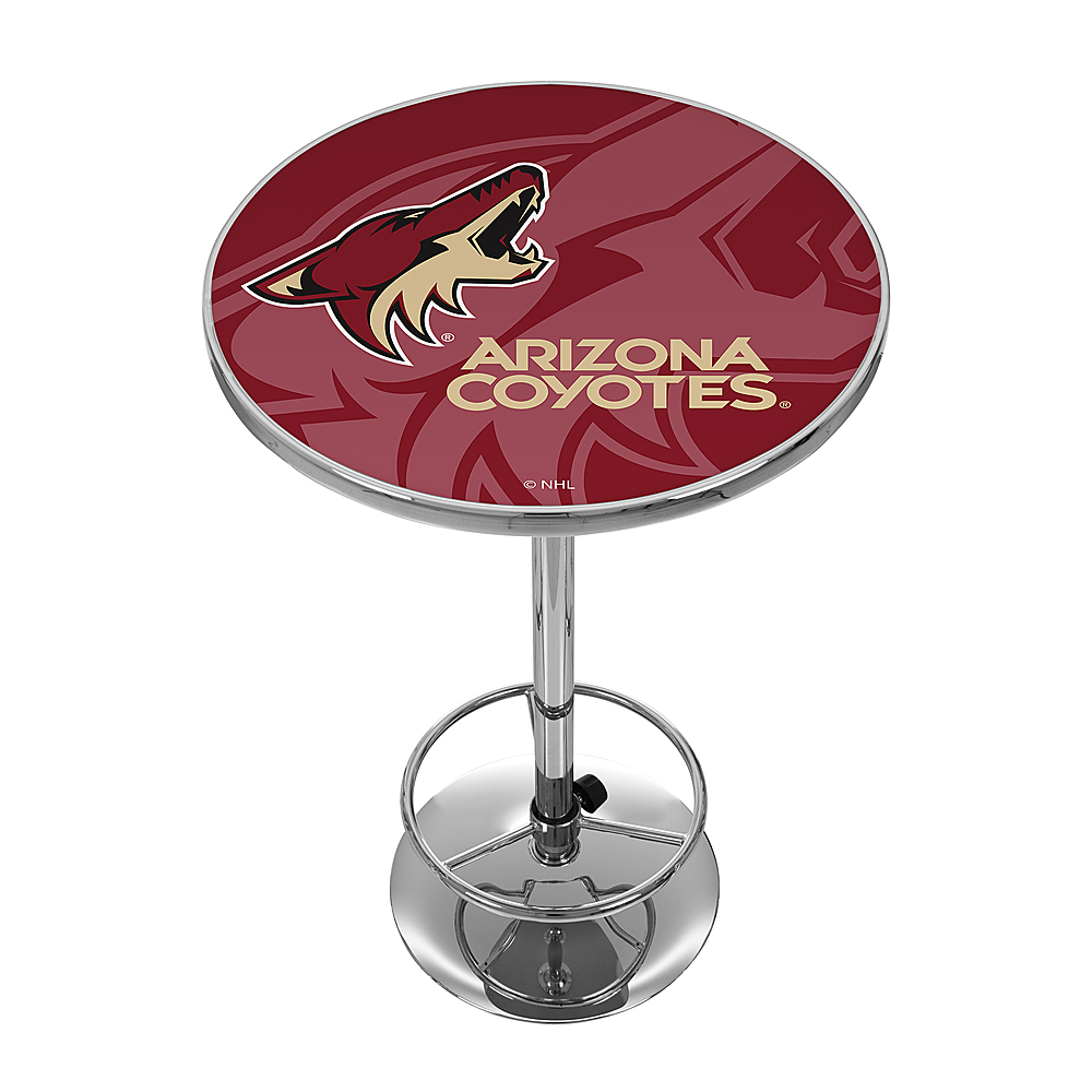 Arizona Coyotes NHL Watermark Chrome Pub Table - Red, Sand, Black