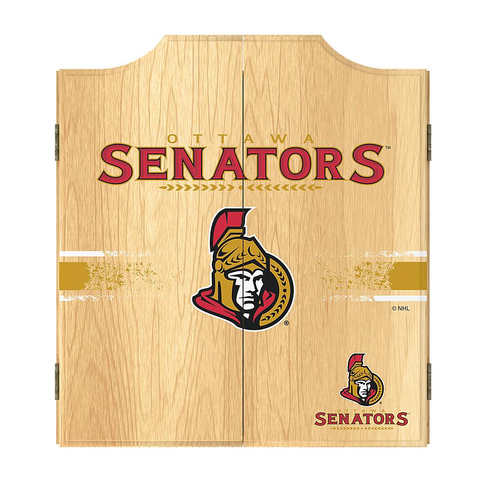 Ottawa Senators NHL Dart Cabinet Set with Darts and Board - Red, Gold