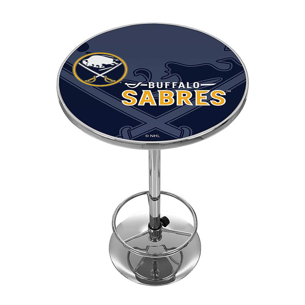 Buffalo Sabres NHL Watermark Chrome Pub Table - Blue, Gold, White