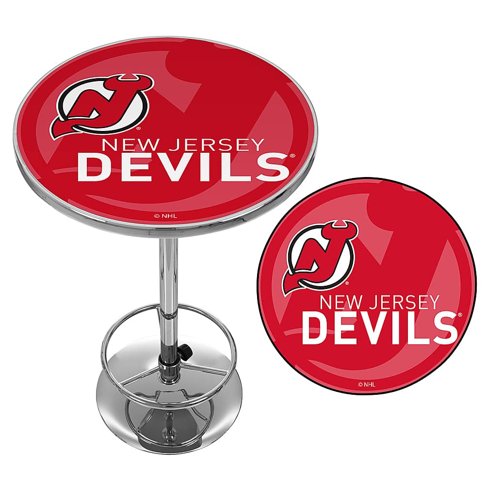 Best Buy New Jersey Devils NHL Watermark Chrome Pub Table Red, Black