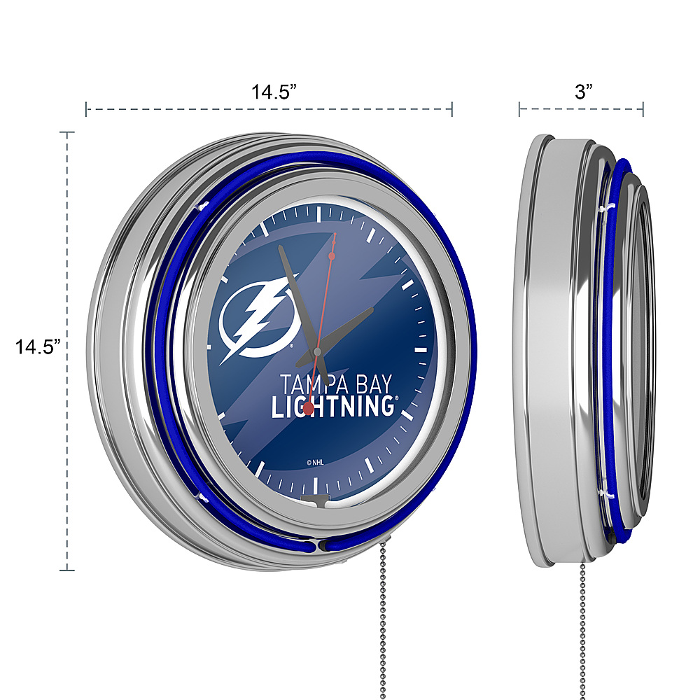 Best Buy: St. Louis Blues NHL Watermark Chrome Double Ring Neon Clock Blue,  Gold, White NHL1400-SLB-WM