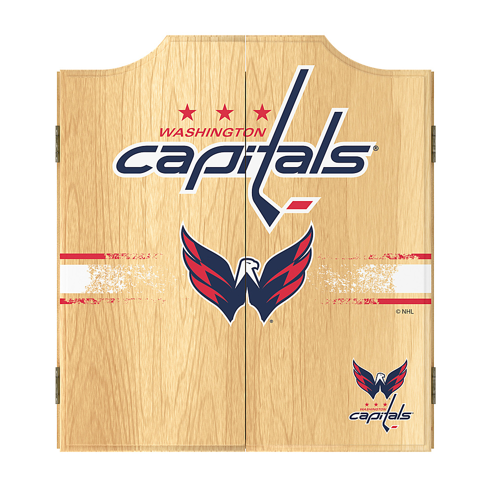 Washington Capitals NHL Dart Cabinet Set with Darts and Board - Red, White, Blue