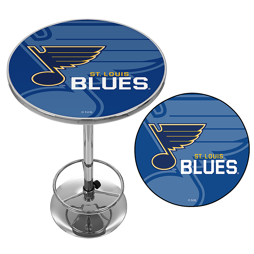 NHL Chrome Pub Table - Watermark - St. Louis Blues