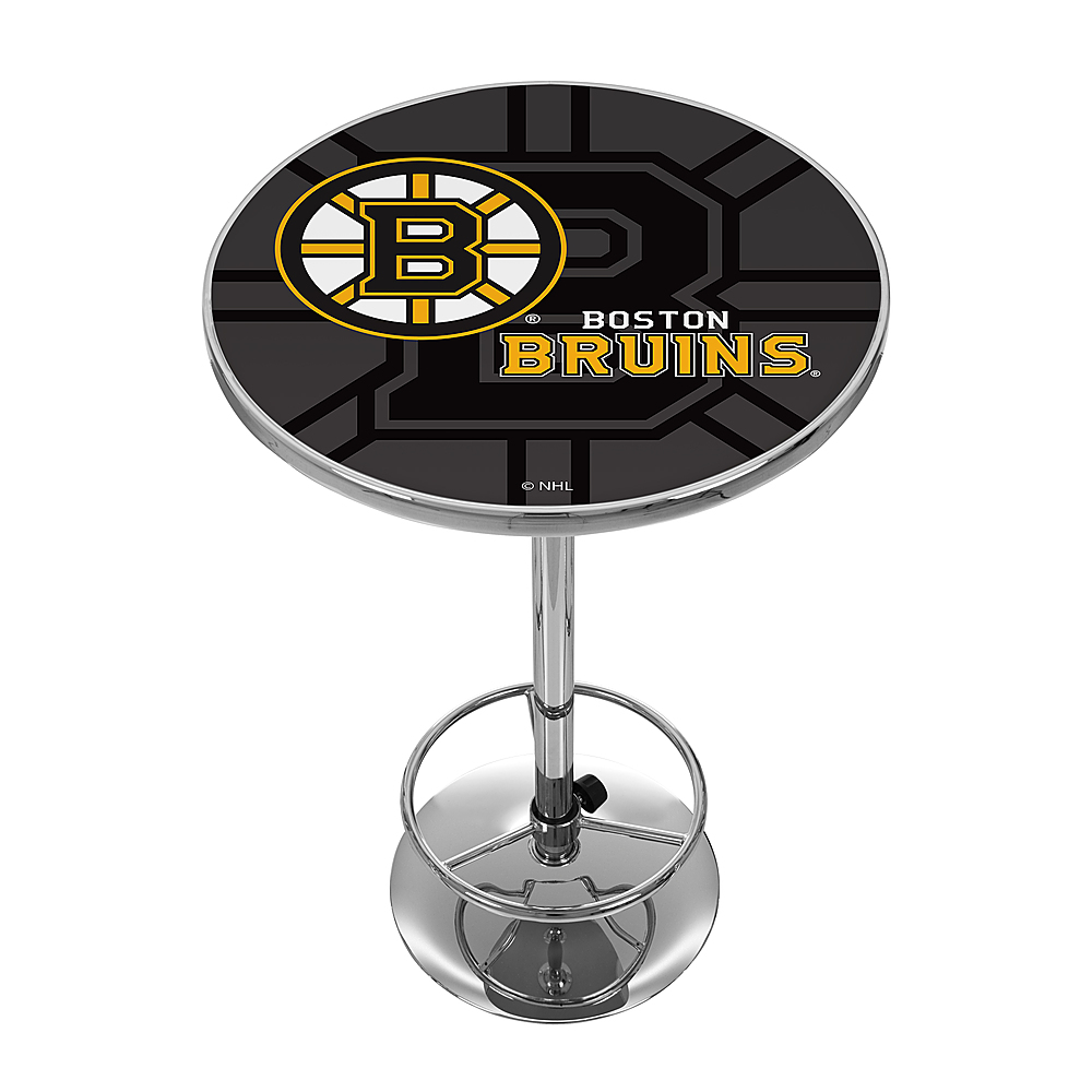 Boston Bruins NHL Watermark Chrome Pub Table - Black, Gold, White