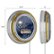 Alt View Zoom 13. Buffalo Sabres NHL Watermark Chrome Double Ring Neon Clock - Blue, Gold, White.